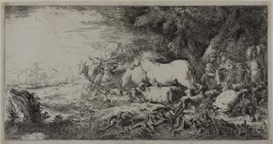 Noè e gli animali che entrano nell