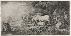 Noè e gli animali che entrano nell