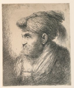 Ritratto di un uomo con turbante da Giovanni Benedetto Castiglione