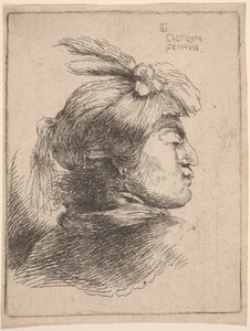 Piccola testa orientale da Giovanni Benedetto Castiglione