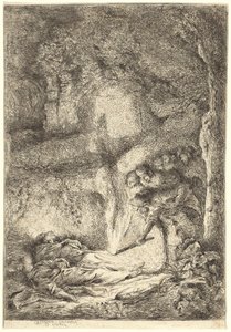 I Corpi dei Santi Pietro e Paolo Nascosti nelle Catacombe da Giovanni Benedetto Castiglione
