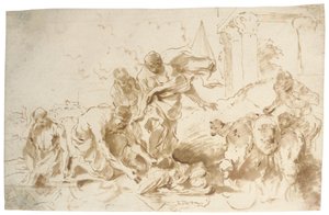 Il ritrovamento di Mosè da Giovanni Benedetto Castiglione