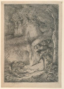 Il ritrovamento dei corpi di San Pietro e San Paolo da Giovanni Benedetto Castiglione