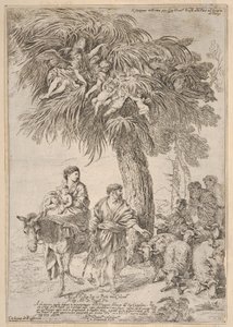 La Sacra Famiglia nella fuga in Egitto, ca. 1647 da Giovanni Benedetto Castiglione