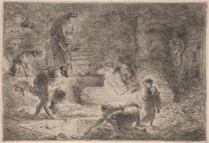 Tobia Seppellisce i Morti da Giovanni Benedetto Castiglione