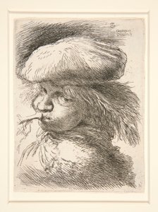 Giovane che Suona la Tromba, dalla serie Le piccole teste d da Giovanni Benedetto Castiglione