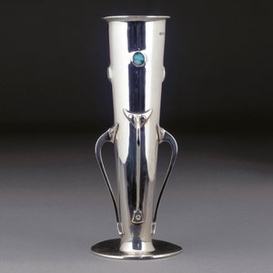Un vaso Cymric in argento e turchese da Giovanni Bigatti