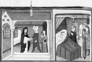 Decameron, Madame Piccarda visita il parroco di Fiesole; il parroco è sorpreso dal vescovo a letto con la cameriera. Ottavo giorno, racconto 4 da Giovanni Boccaccio