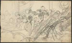 Pubblico a un Teatro Parigino I da Giovanni Boldini