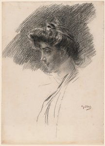 Busto di giovane donna di profilo da Giovanni Boldini