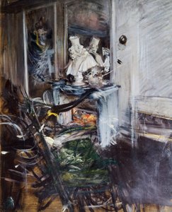 Cardinale Bernini nella stanza del pittore da Giovanni Boldini