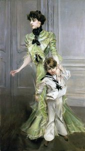 Madame Georges Hugo e suo figlio Jean da Giovanni Boldini