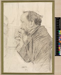 Ritratto di Edgar Degas a un tavolo del caffè