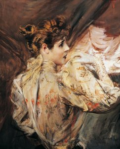 Ritratto di Eleonora Duse, attrice italiana, dipinto di Giovanni Boldini da Giovanni Boldini