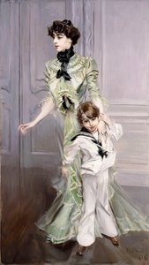 Ritratto di Madame Hugo e suo figlio, 1924