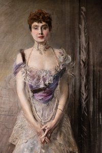 (dettaglio) della Principessa Eulalia di Spagna da Giovanni Boldini