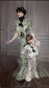 Ritratto della signora Hugo e suo figlio, 1898 da Giovanni Boldini