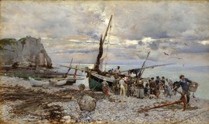 Il ritorno delle barche da pesca, Etretat, 1879