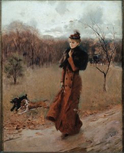 Passeggiata al parco a Napoli da Giovanni Boldini