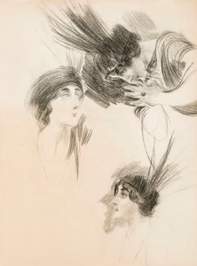 Tre studi per il ritratto di Dora di Rudinì Labouchère da Giovanni Boldini