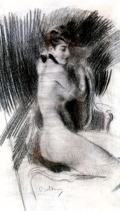 Donna seduta, c. 1920 da Giovanni Boldini