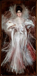 Giovane donna vestita di raso bianco (Fuochi d
