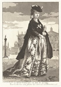 La dama veneziana in abito da maschera