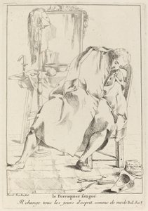 Le Perruquier fatigué (Il parrucchiere stanco) da Giovanni David