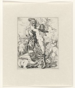 Putti offrono un sacrificio al dio Terminus