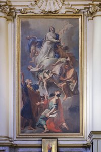 Dipinto dedicato alla Vergine, Domenico Pestrini, santuario della Madonna di San Luca da Giovanni Domenico Piestrini