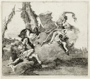 Armida incontra il Rinaldo dormiente da Giovanni Domenico Tiepolo