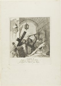 Cristo riceve la croce, secondo piatto della Via Crucis da Giovanni Domenico Tiepolo