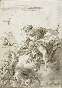 Dio Padre sostenuto dagli angeli nelle nuvole, I da Giovanni Domenico Tiepolo