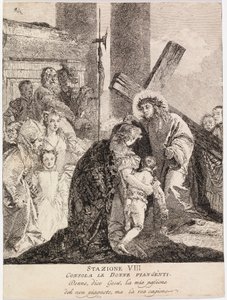 Gesù consola le donne piangenti di Gerusalemme da Giovanni Domenico Tiepolo