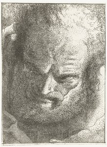 Uomo guarda in basso da Giovanni Domenico Tiepolo