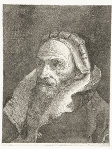 Uomo con colletto alto del mantello da Giovanni Domenico Tiepolo