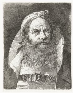 Uomo con piccolo turbante (Raccolta di Teste) da Giovanni Domenico Tiepolo