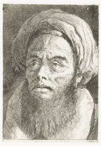 Uomo con turbante da Giovanni Domenico Tiepolo