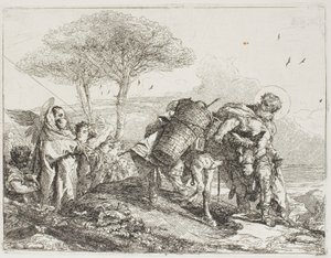 Maria, Aiutata da Due Angeli, Segue Giuseppe con l