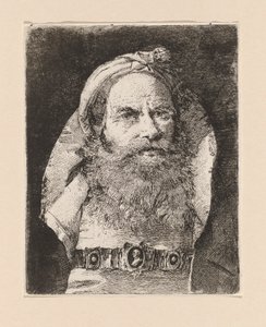 Vecchio con piccolo turbante, dalla Raccolta di Teste da Giovanni Domenico Tiepolo