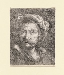 Vecchio con turbante, dalla Raccolta di Teste da Giovanni Domenico Tiepolo