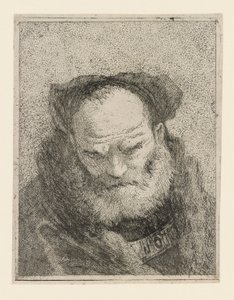 Vecchio con la barba, dalla Raccolta di Teste da Giovanni Domenico Tiepolo
