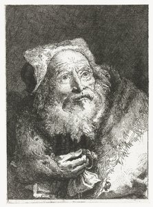 Vecchio con bracciale in mano (serie) da Giovanni Domenico Tiepolo