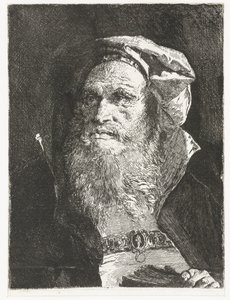 Vecchio con barba e libro (Raccolta di Teste) da Giovanni Domenico Tiepolo