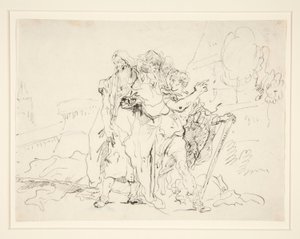 Priamo e compagni fuori dalle mura di Troia da Giovanni Domenico Tiepolo