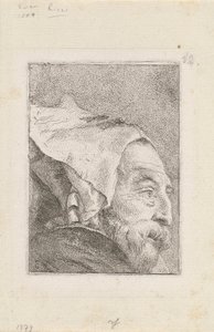 Profilo di un vecchio, dalla Raccolta di Teste da Giovanni Domenico Tiepolo