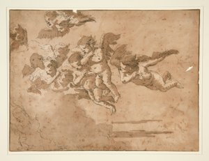 Putti che volano tra le nuvole da Giovanni Domenico Tiepolo