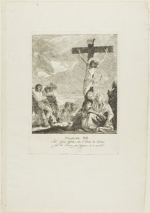 La crocifissione, dodicesima tavola della Via Crucis da Giovanni Domenico Tiepolo