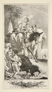 La Sacra Famiglia con il mendicante e suo figlio da Giovanni Domenico Tiepolo