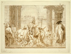 Il matrimonio del padre di Pulcinella da Giovanni Domenico Tiepolo